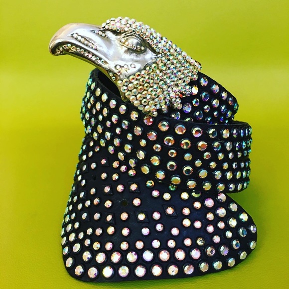 Accessories - Leather rhinestone eagle 🦅 head belt